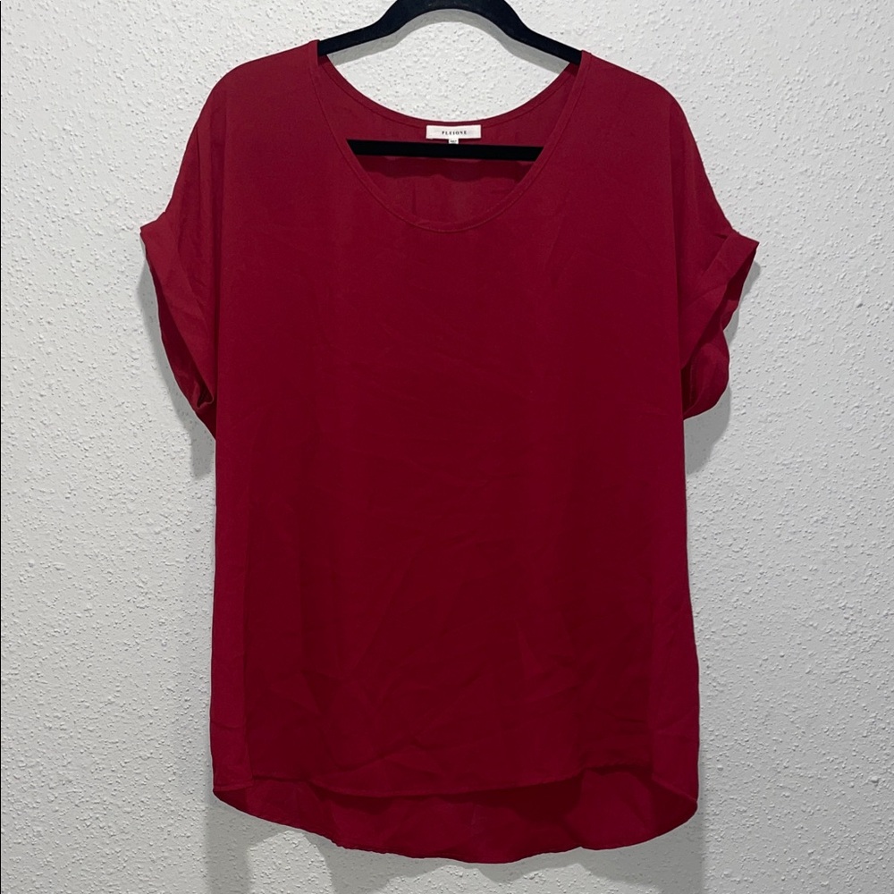 Pleione Rich Red Blouse